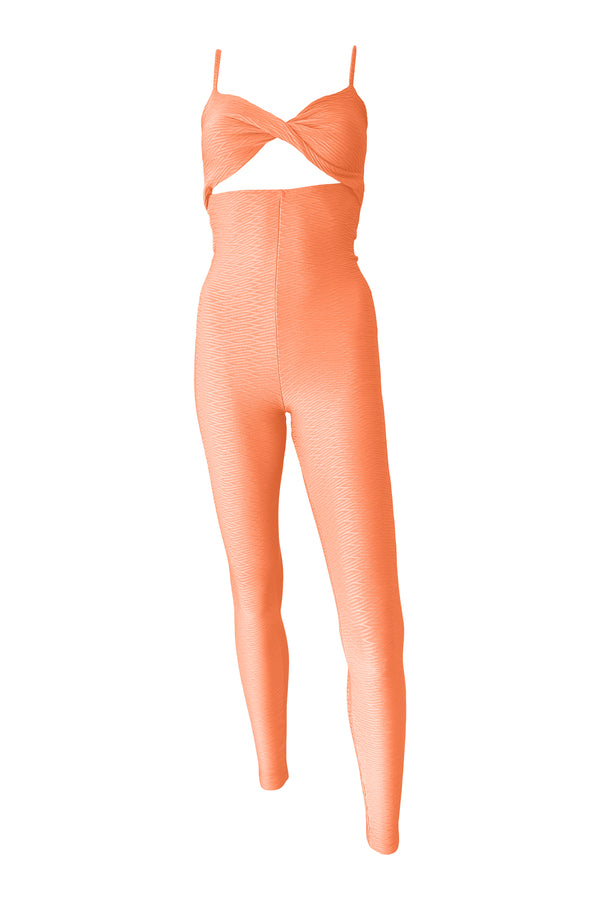 Unitard Gael in Peach Jacard