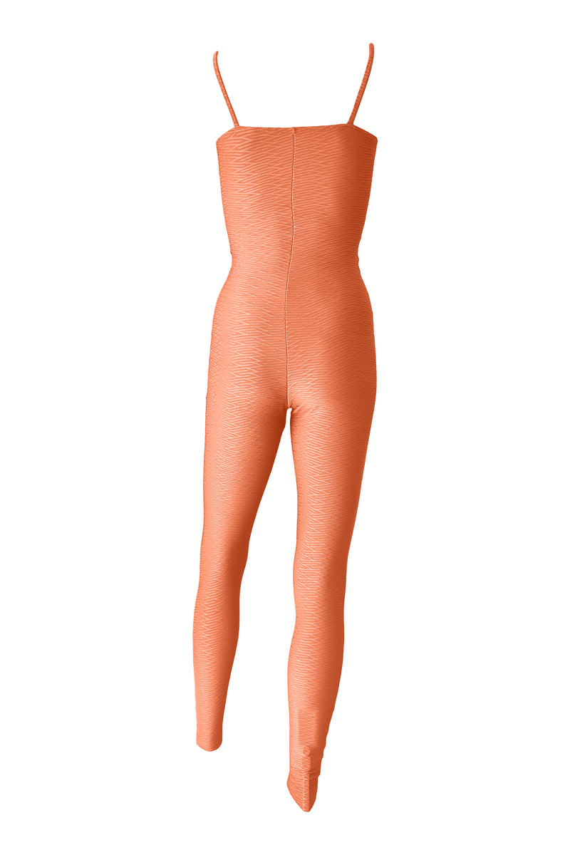 Unitard Gael in Peach Jacard