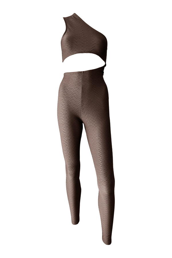 Unitard Celele in Hot Fudge Jacard