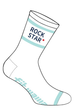 Classic Rib Tube Socks ROCKSTAR White/Navy Stripes lo
