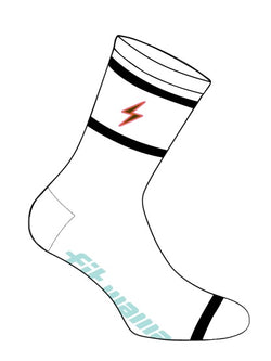 Classic Rib Tube Socks BOLT White/Black Stripes lo