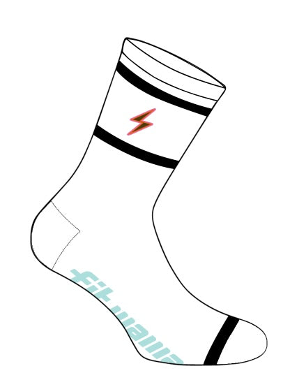 Classic Rib Tube Socks BOLT White/Black Stripes lo