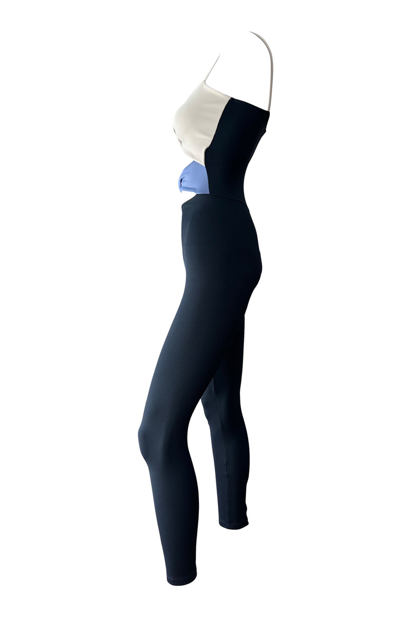 Unitard Principessa Block in Black/Cocoon/Déjà vu Blue - PREORDER