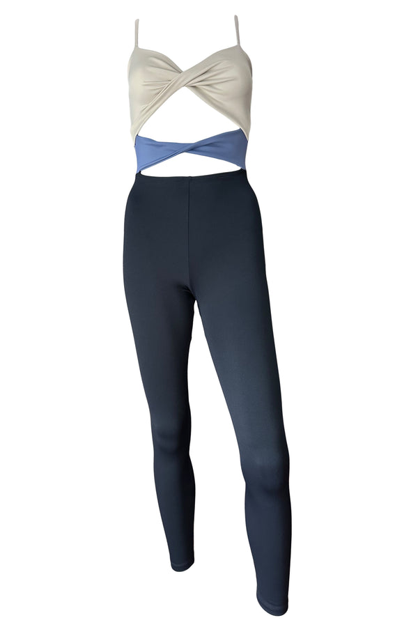 Unitard Principessa Block in Black/Cocoon/Déjà vu Blue - PREORDER