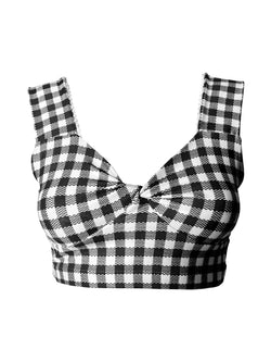 Gia Gingham Black/White Bralette