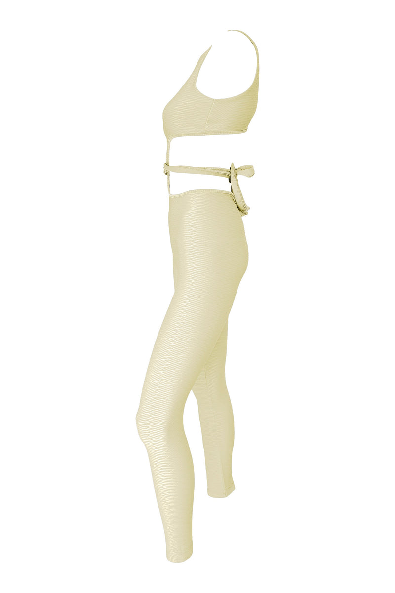 Unitard Antonia in Vanilla Jacard