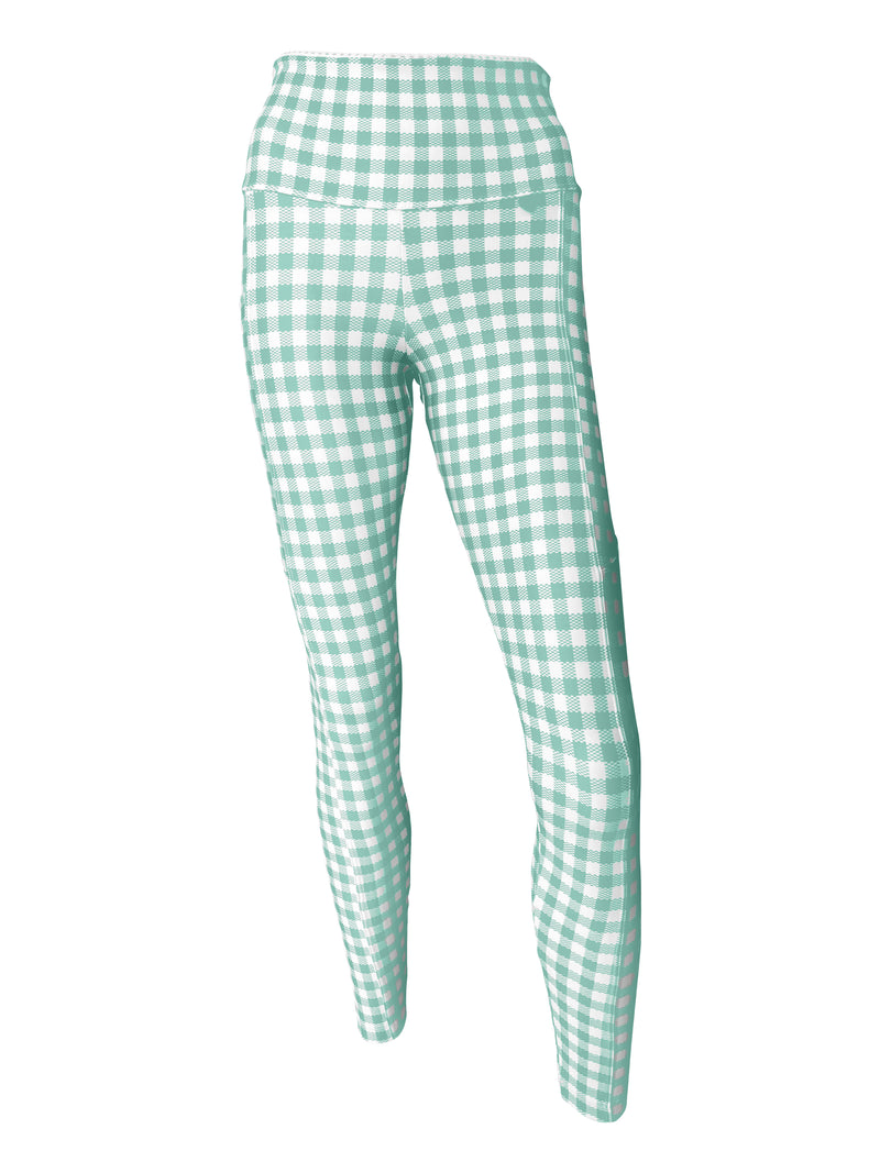 Legging Gingham en Menta/Blanco