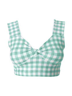 Bralette Gia Gingham Menta/Blanco