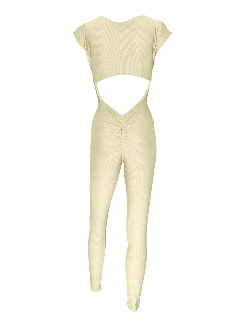 Unitard Cayetana in Vanilla Jacard