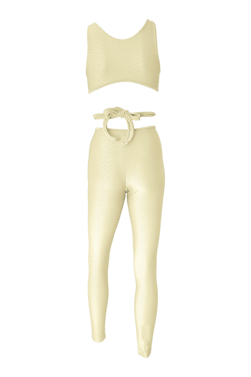 Unitard Antonia in Vanilla Jacard