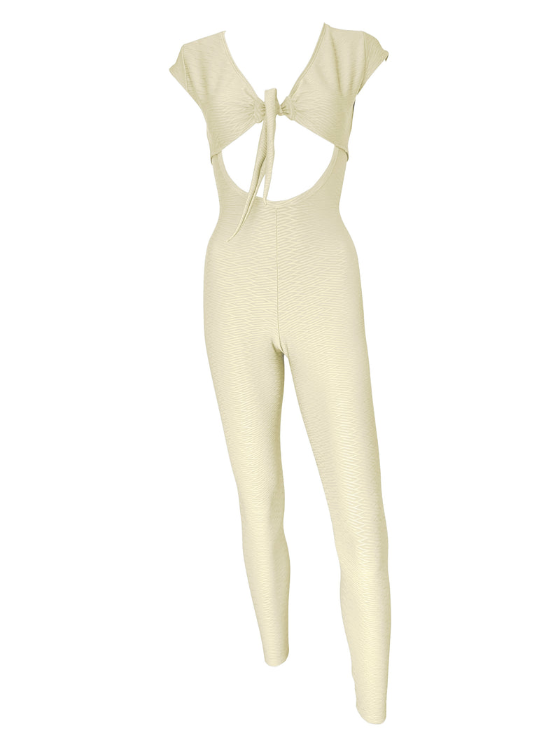 Unitard Cayetana in Vanilla Jacard