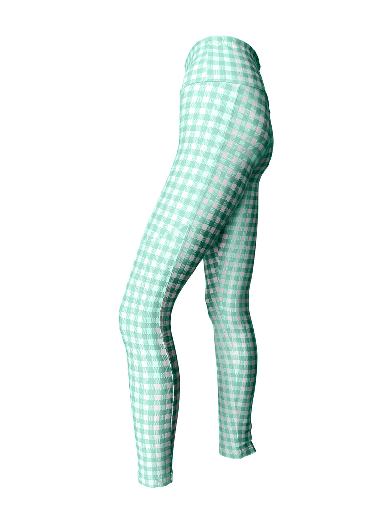 Legging Gingham en Menta/Blanco