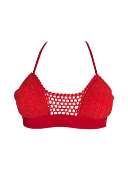 Zale Bralette LOLA Crochet en Rojo