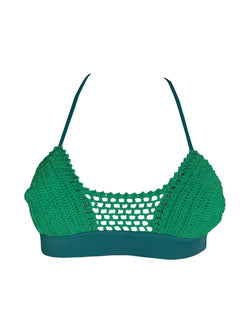 Bralette Zale LOLA Crochet en verde Kelly